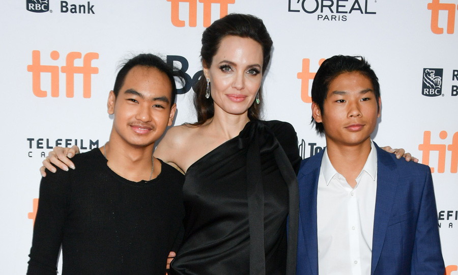 Angelina Jolie and her sons