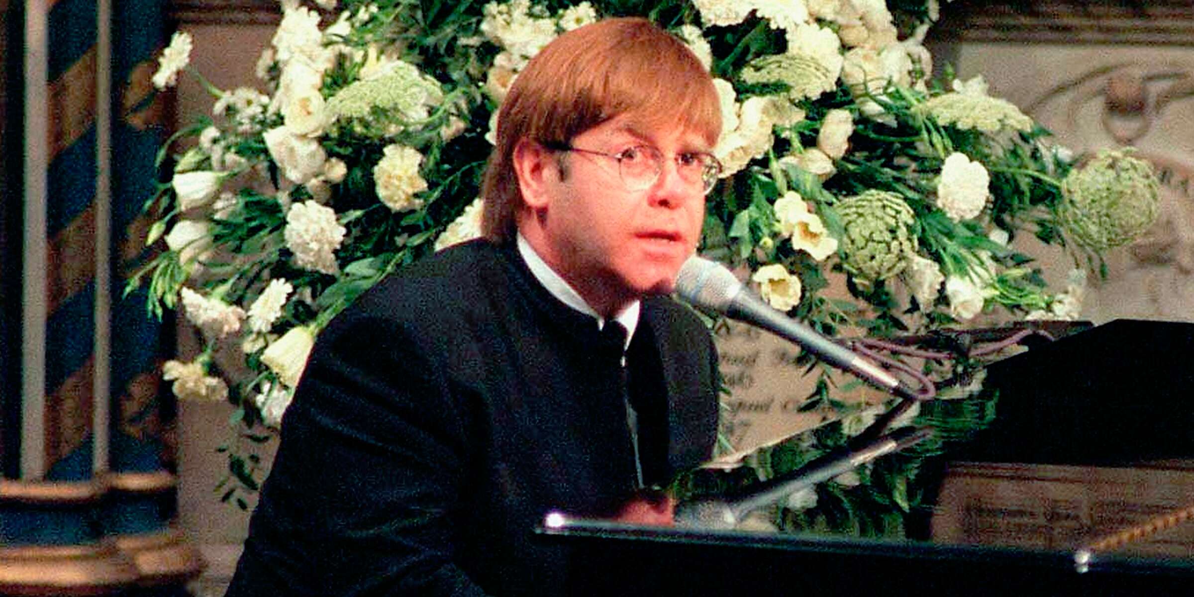 Elton John singing Candle in the Wind at Princess Diana's funeral