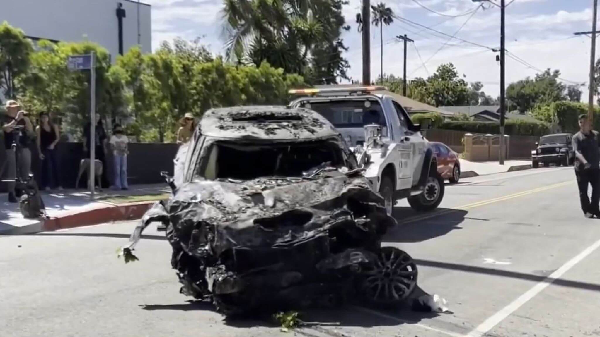 Anne Heche's car after the accident