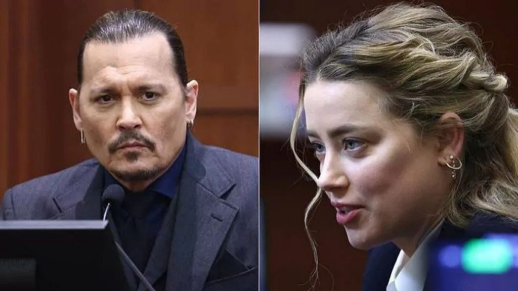 Johnny Depp and Amber Heard in their court room trial