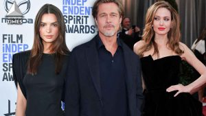 Brad Pitt, Angelina Jolie and Emily Ratajkowski
