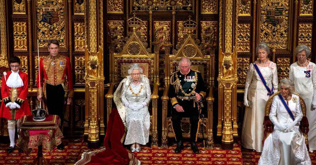 King Charles III with late Queen Elizabeth II