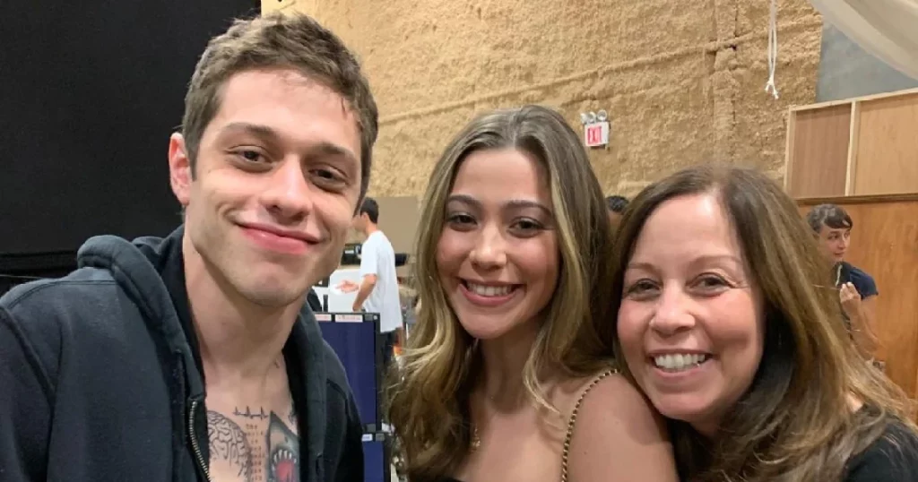 Pete Davidson with his mother and sister