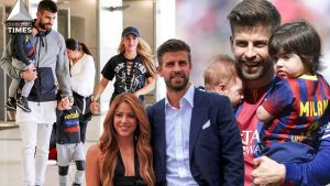 Shakira and Gerald Pique with kids