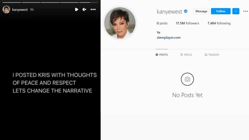 Kanye West changes his profile picture to Kris Jenner
