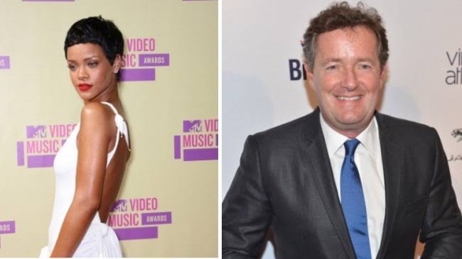 Rihanna and Piers Morgan engaged in a row