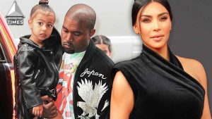 Kanye west, North West and Kim Kardashian