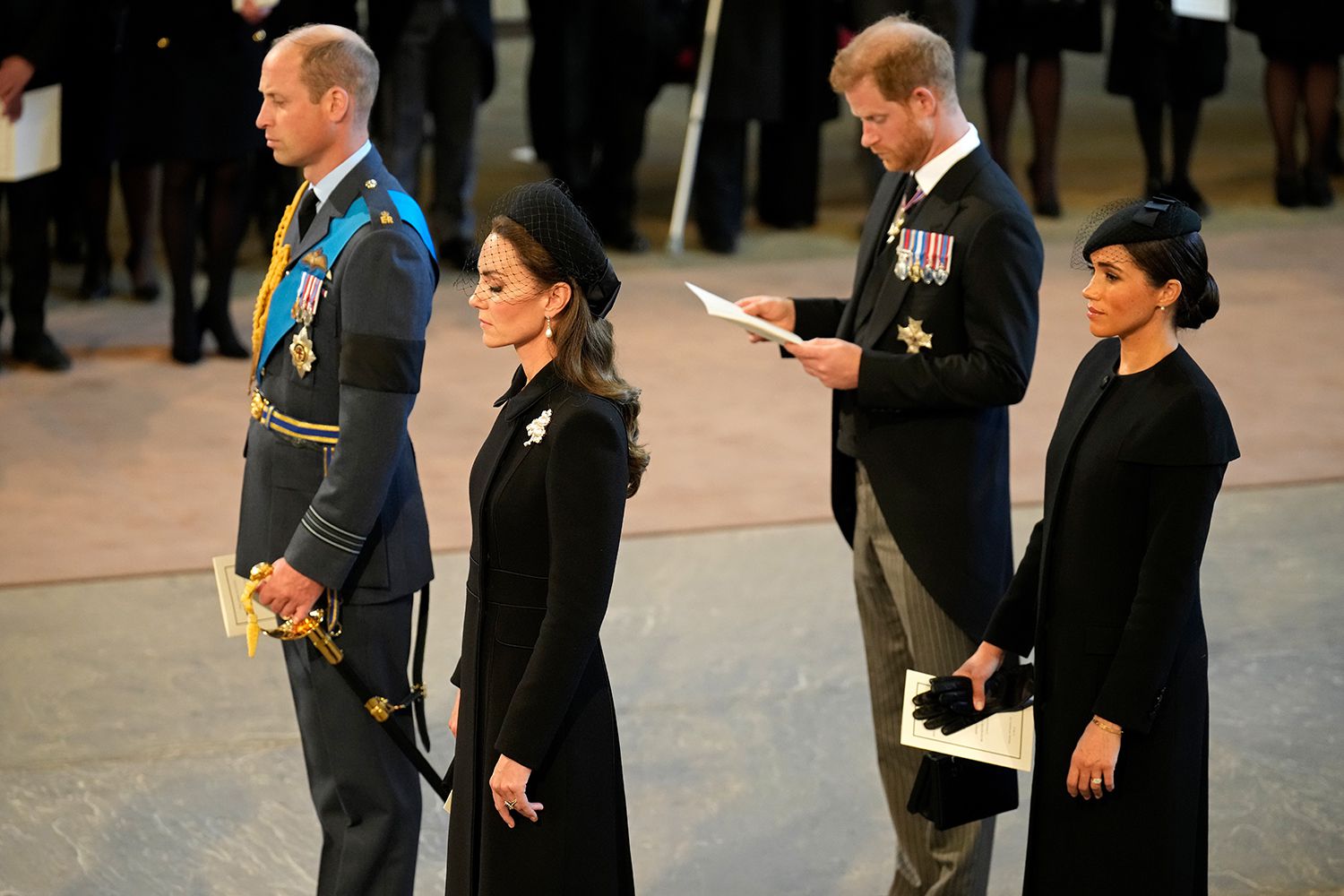 Prince WIlliam,Harry, Kate Middleton and Meghan Markle