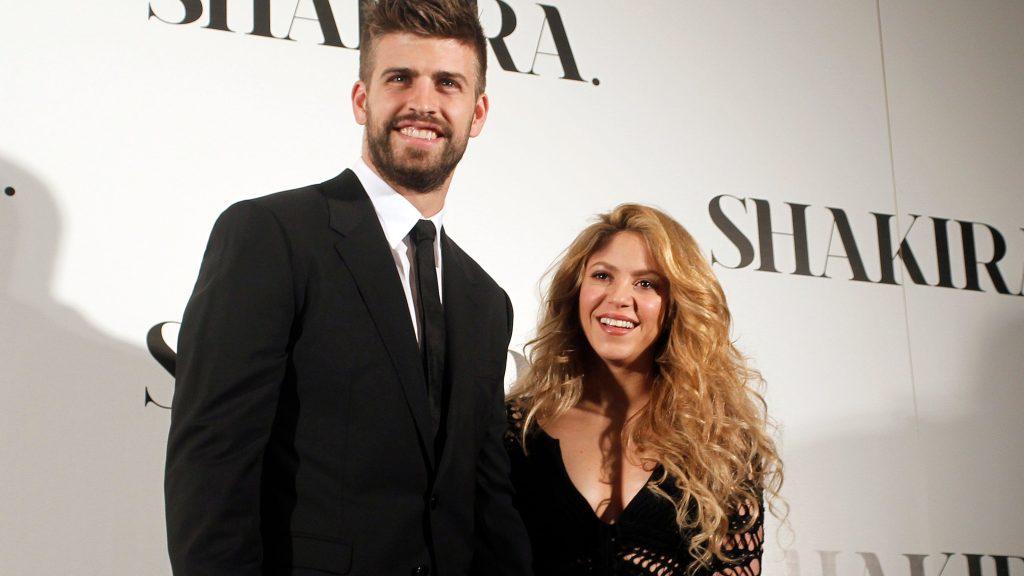 Gerard Pique with his ex-girlfriend Shakira