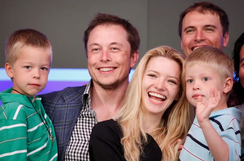 Elon Musk With His Kids