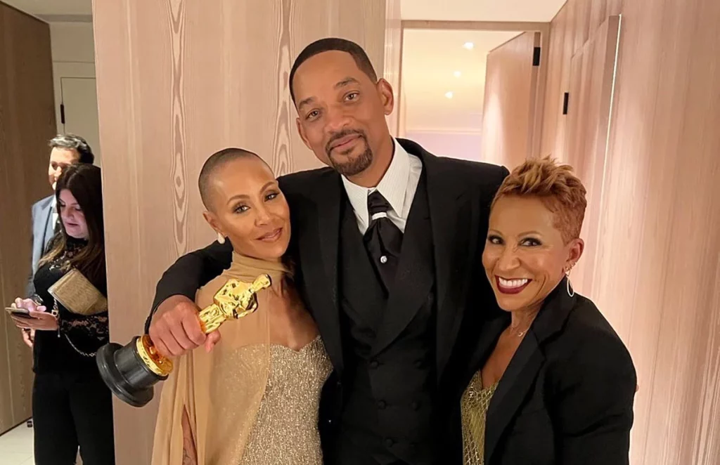 Will Smith with his now-wife Jada Smith and ex-wife 