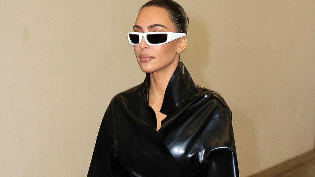 Kim Kardashian à la Fashion Week de Milan en février 2022