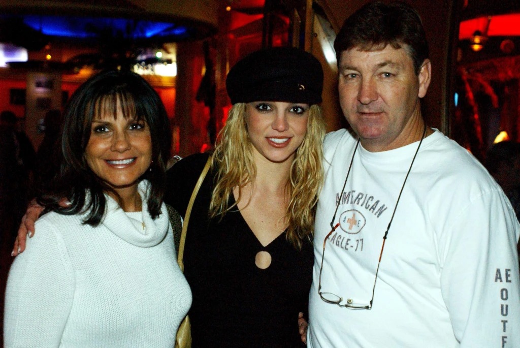 Britney Spears with her parents