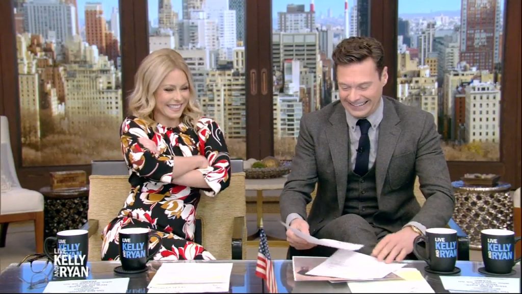 Kelly Ripa and Ryan Seacrest on the ABC Daytime Talk Show