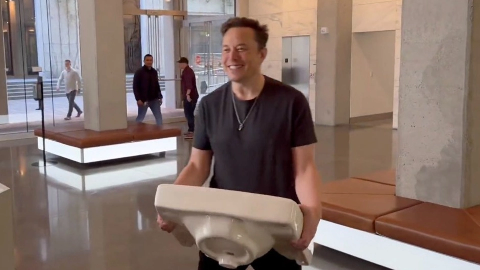 Elon Musk at Twitter's Headquarter
