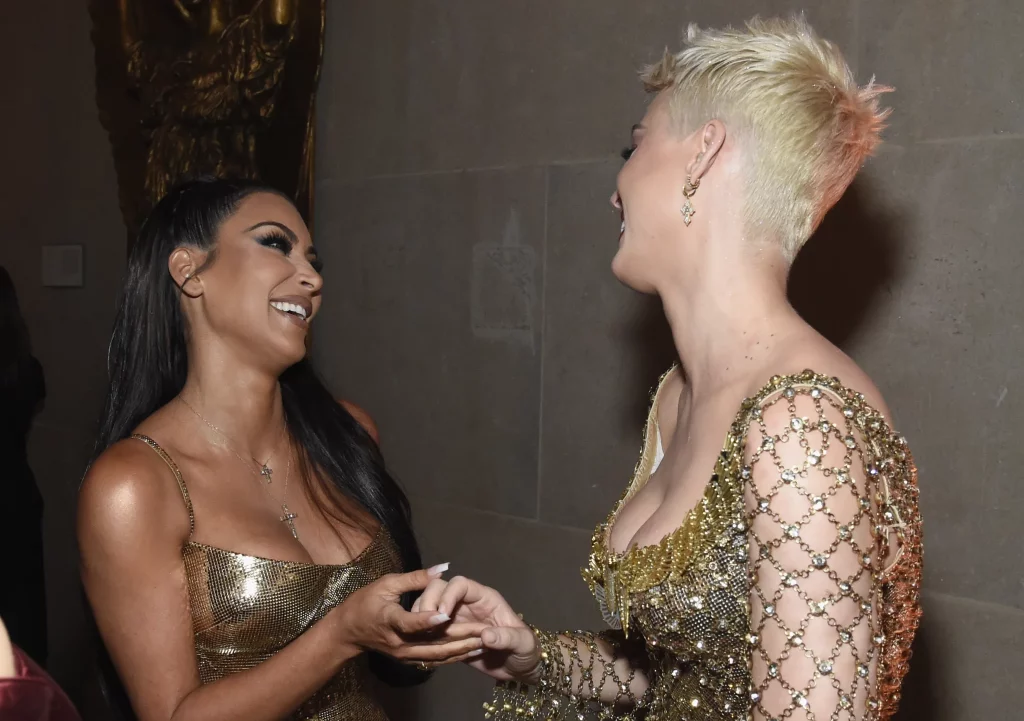 Kim Kardashian and Katy Perry during Met Gala 2018
