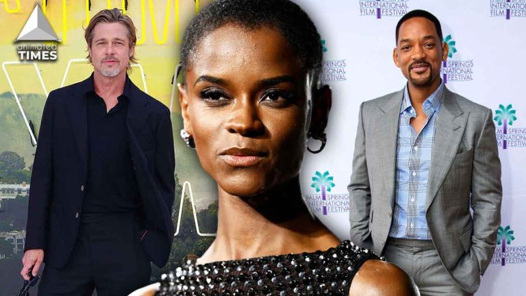 Letitia Wright, Will Smith and Brad Pitt