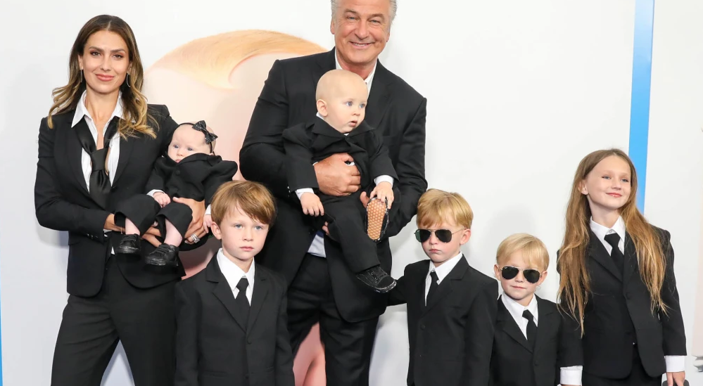 Alec Baldwin with his family
