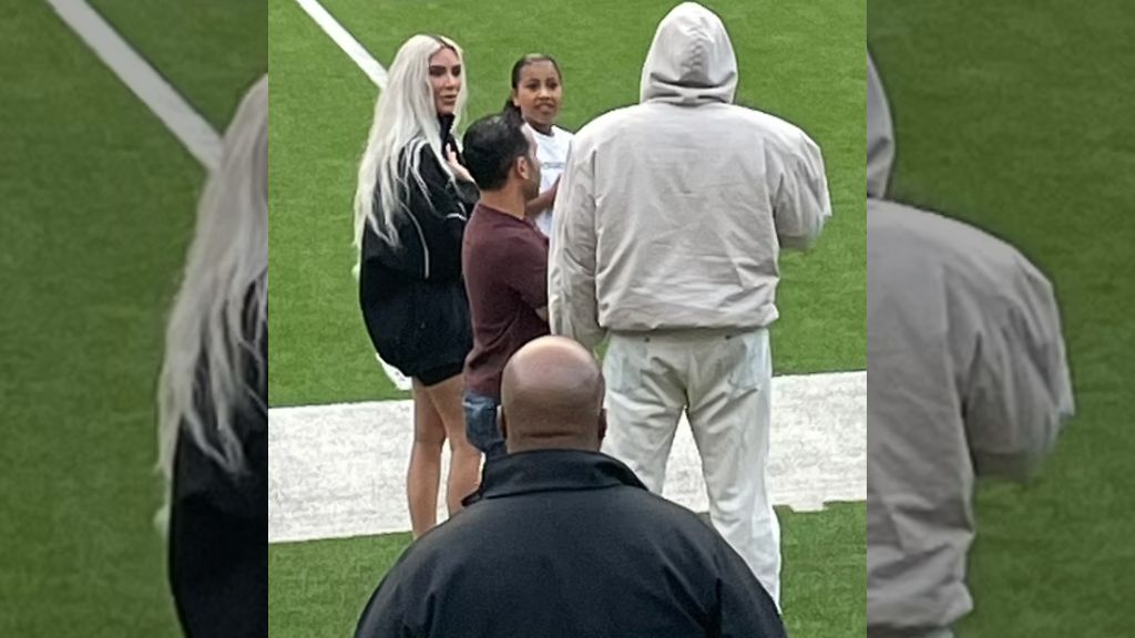 Kim Kardashian and Kanye West Spotted at Saint's Football Game
