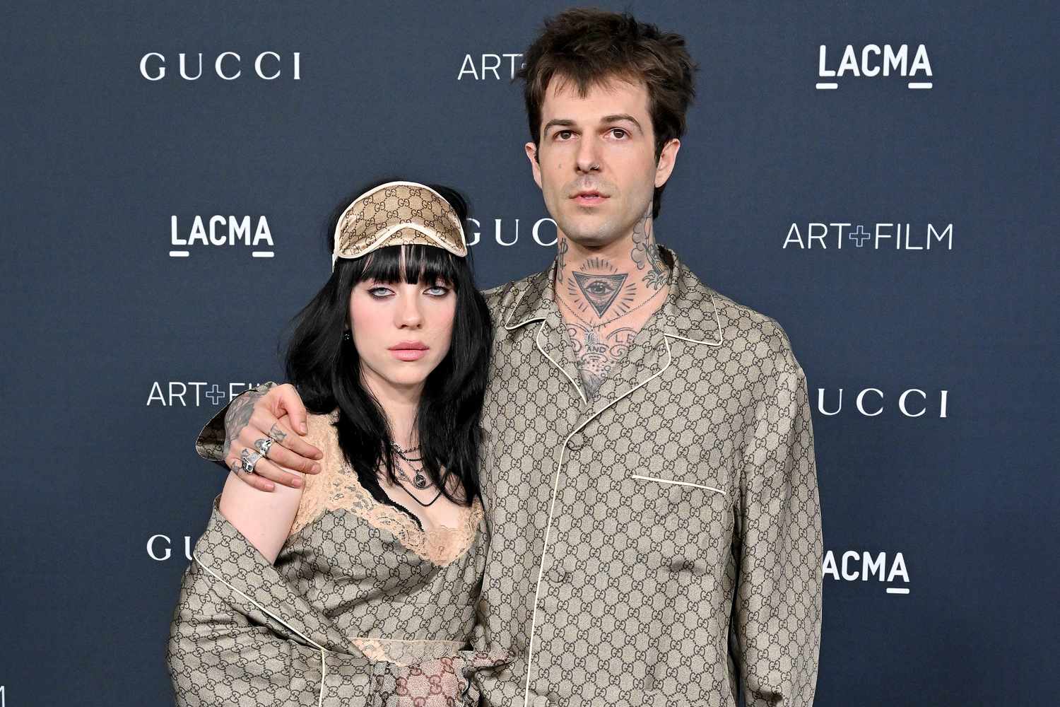 Billie Eilish and Jesse Rutherford making their red carpet debut in head to toe Gucci