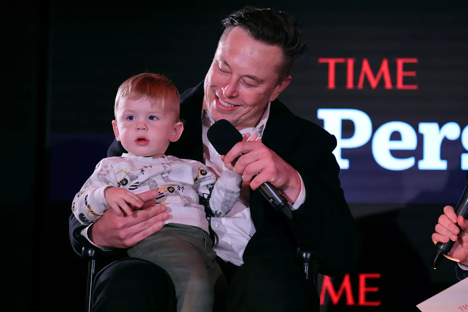 Elon Musk with his son, X Æ A-Xii