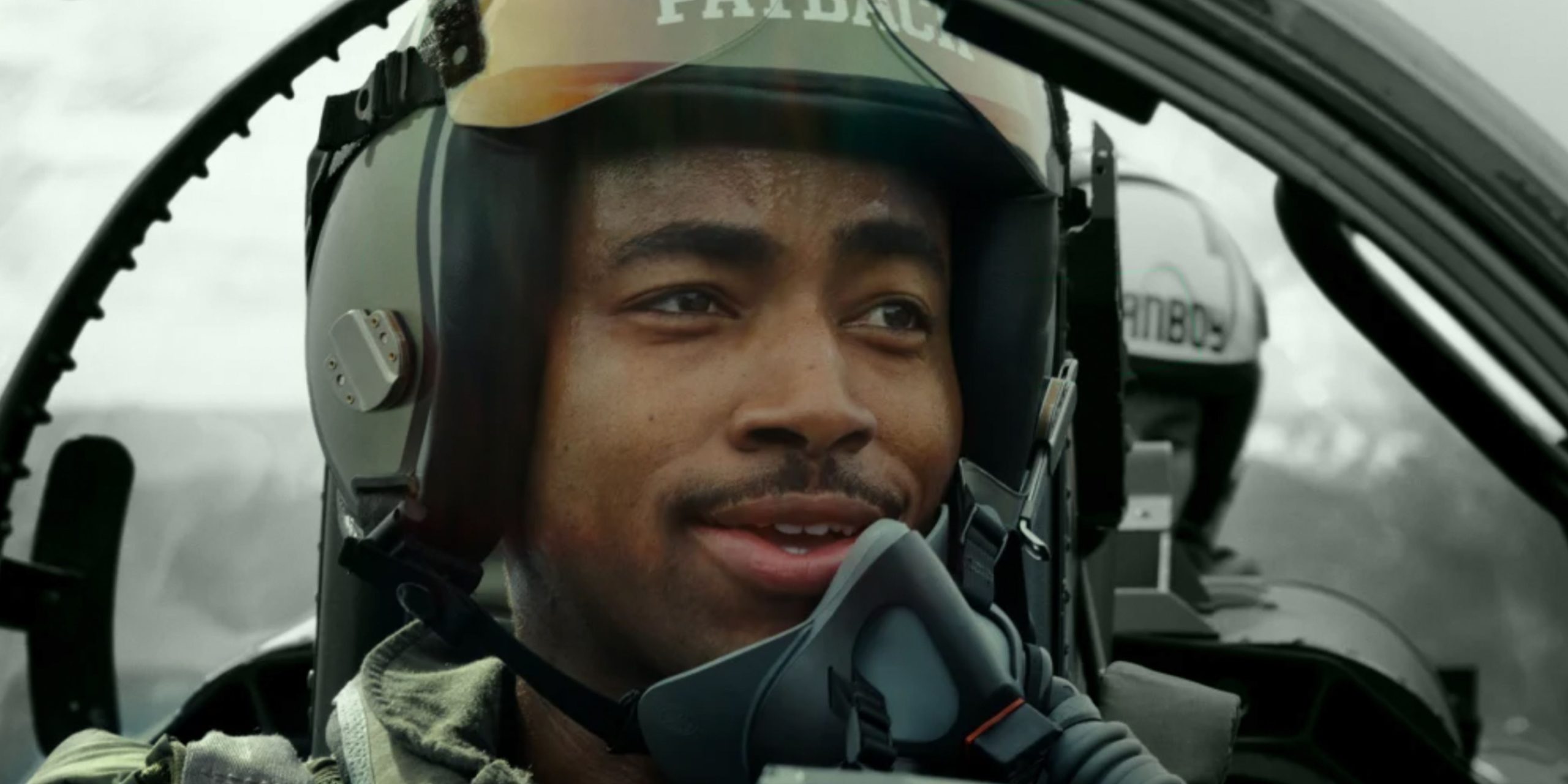 Jay Ellis as Lt. Reuben ‘Payback’ Fitch in Top Gun: Maverick.