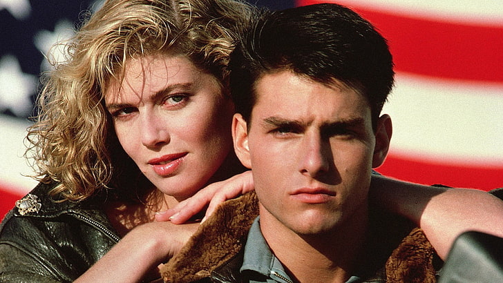 Tom Cruise in Top Gun, a hit movie from 1986.