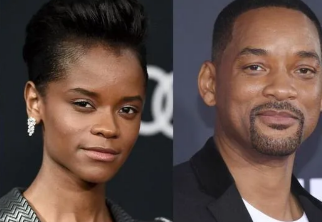 Letitia Wright and Will Smith