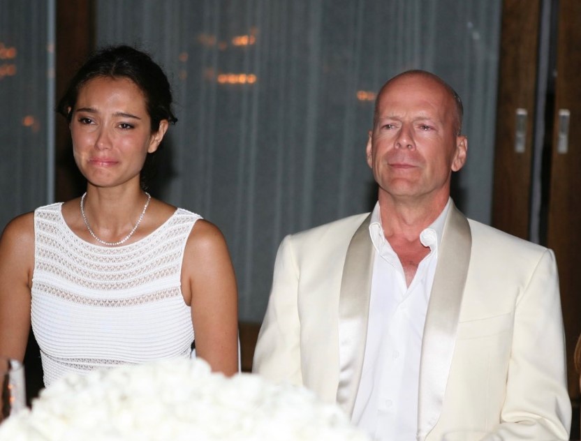 Bruce Willis And Emma Heming Willis during their wedding
