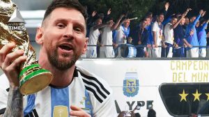 Lionel Messi, Recently Crowned World Champion, Narrowly Misses Disaster During Wild World Cup Celebration