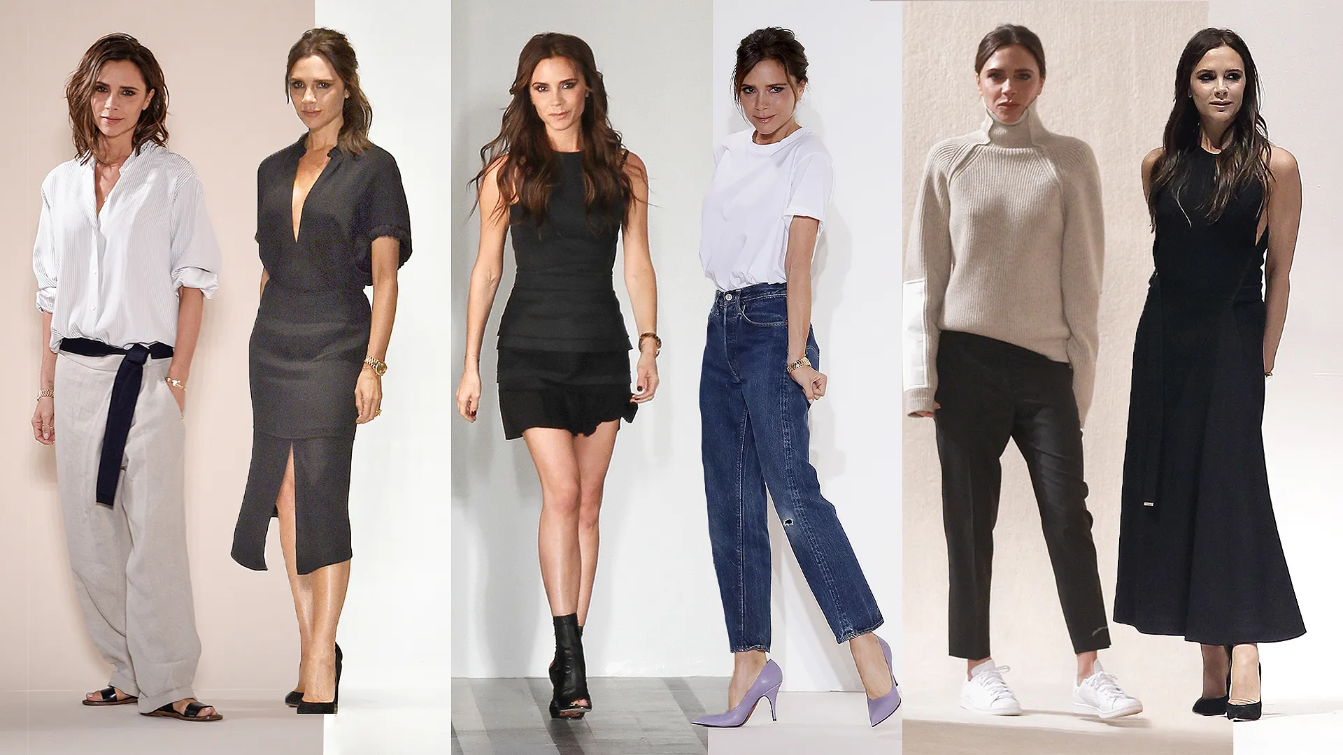 Victoria Beckham flaunting her fashion label