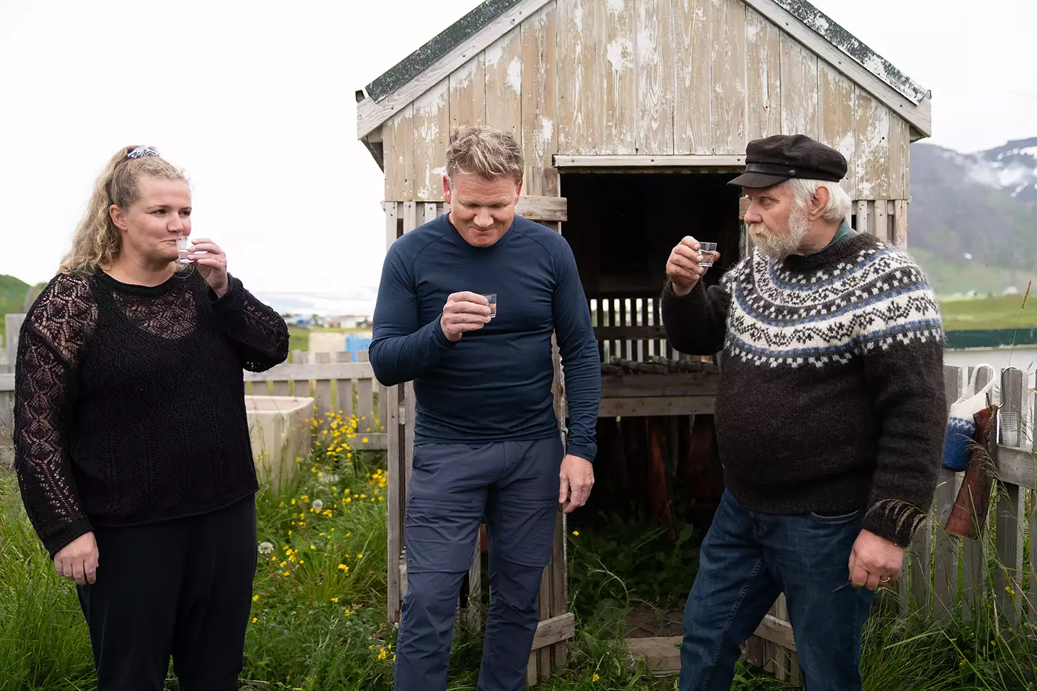 Gordon Ramsay trying Icelandic fermented shark meat in Uncharted