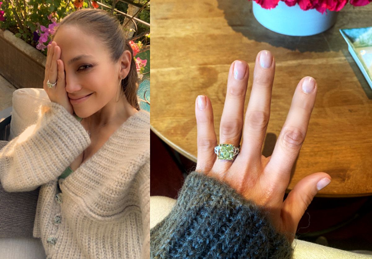 Jennifer Lopez flaunting Ben Affleck's 2022 engagement ring