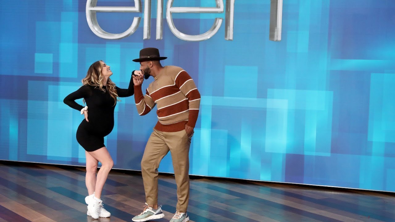 Stephen Boss and Allison Holker on the Ellen DeGeneres show, Allison says she will save the last dance for 'tWitch'