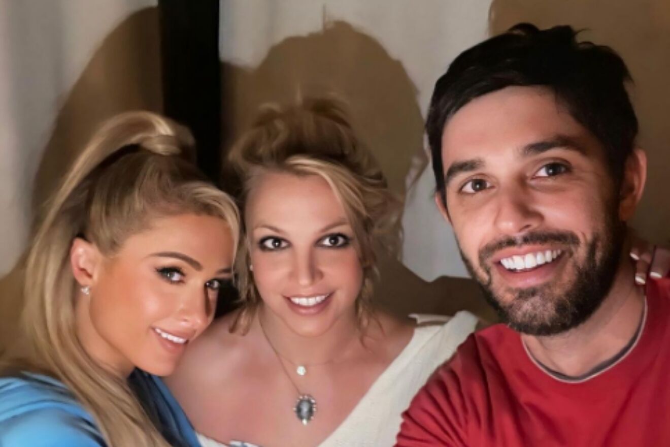 Cade Hudson with Britney Spears and Paris Hilton