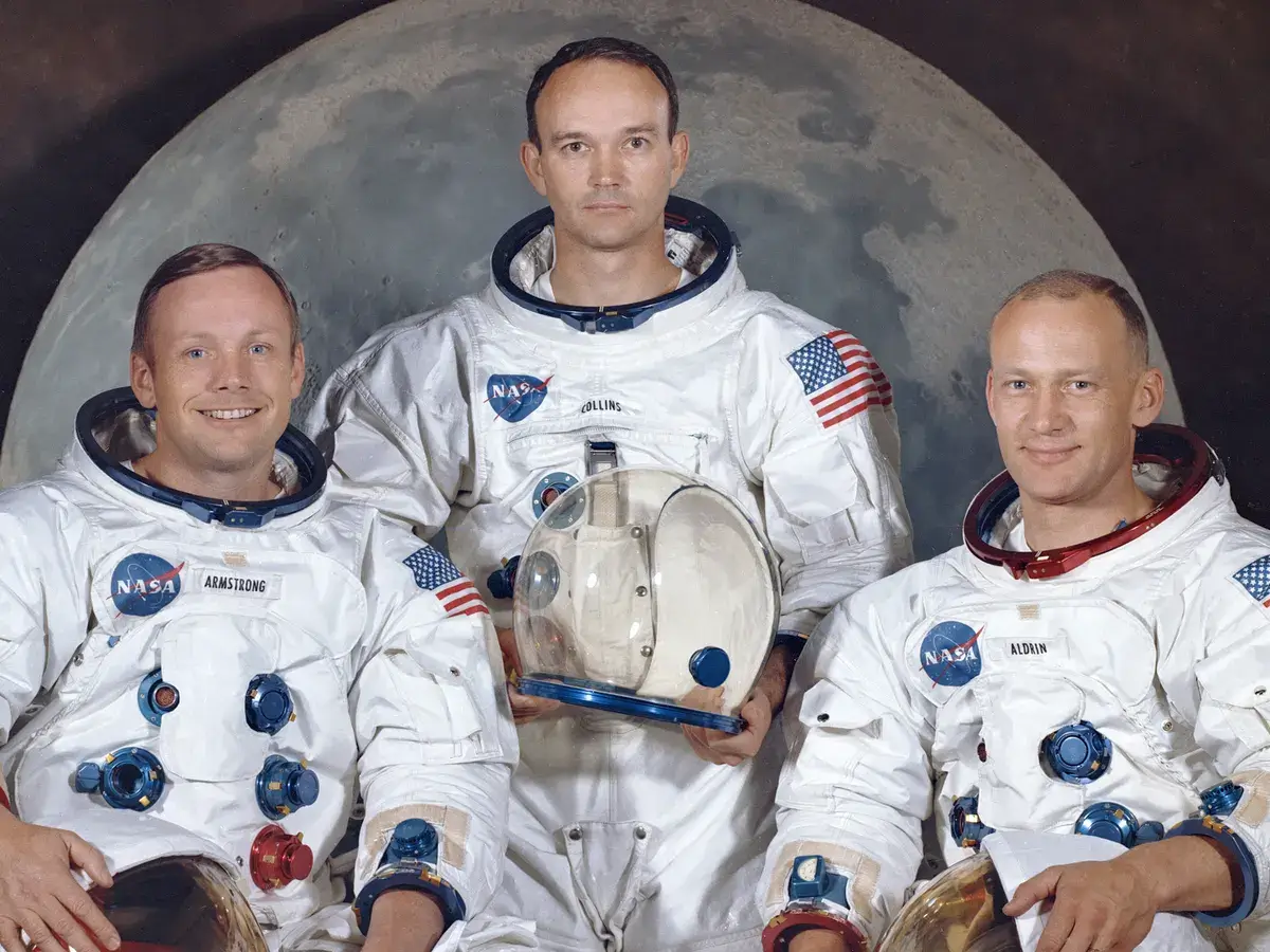 Commander Neil Armstrong, Command Module Pilot Michael Collins and Lunar Module Pilot Edwin "Buzz" Aldrin