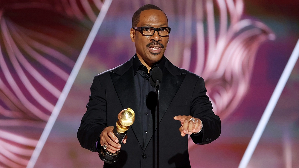 Eddie Murphy made a Will Smith joke while accepting award at the golden globes
