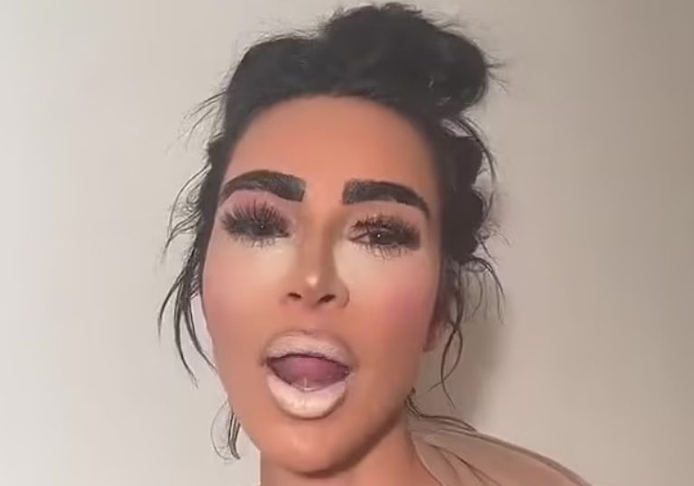 Kim Kardashian pokes fun at her sister by using Kylie Cosmetics range