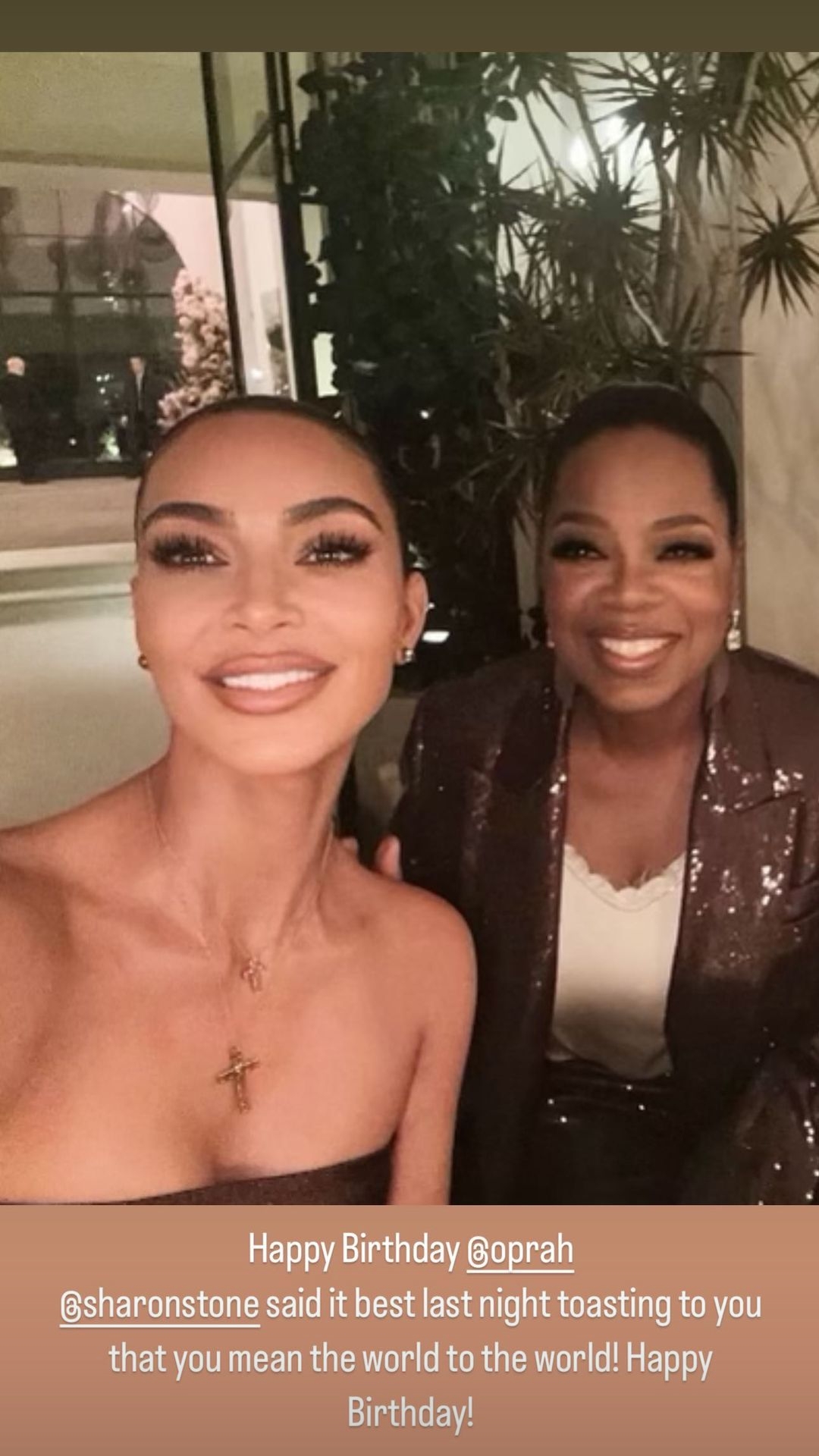 Kim Kardashian alongside Oprah Winfrey