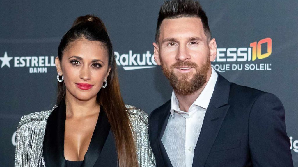 Lionel Messi with his wife, Antonella Roccuzzo