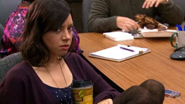 Aubrey Plaza as April Ludgate in Parks and Rec