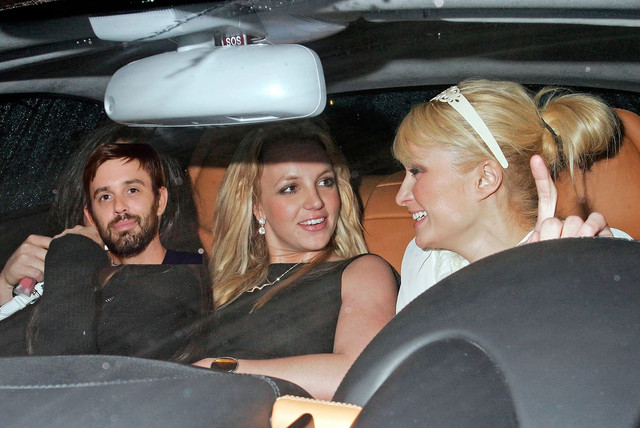 Cade Hudson with Britney Spears and Paris Hilton