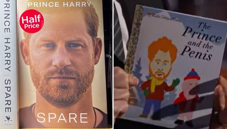 Prince Harry's memoir Spare and Jimmy Kimmel's parody book The Prince and the penis