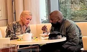 Bianca Censori and Kanye West papped while eating at a restraunt