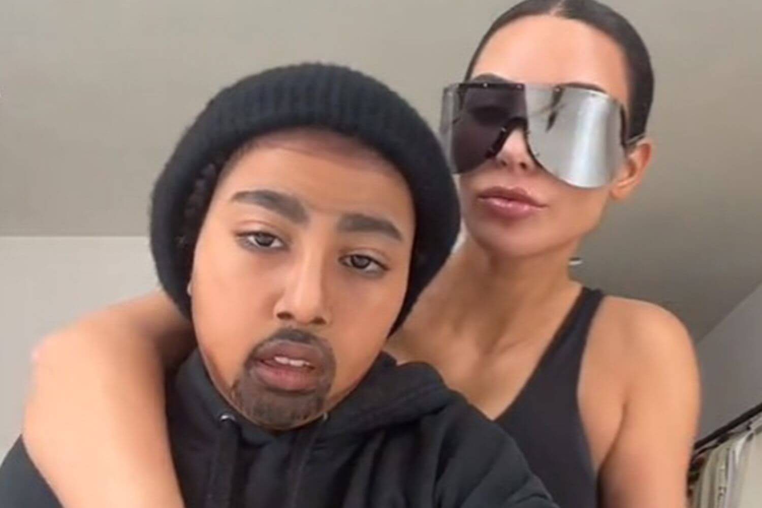Kim Kardashian and her daughter, North West in the video