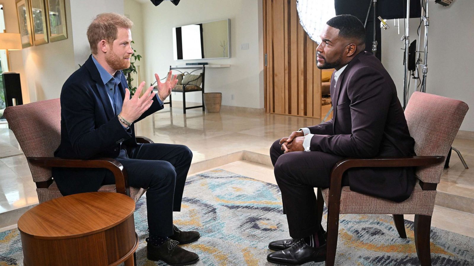 Prince Harry and Michael Strahan