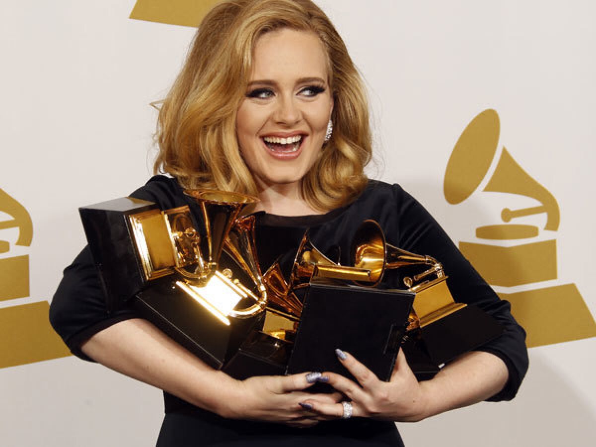 Adele with Grammy Awards 2012