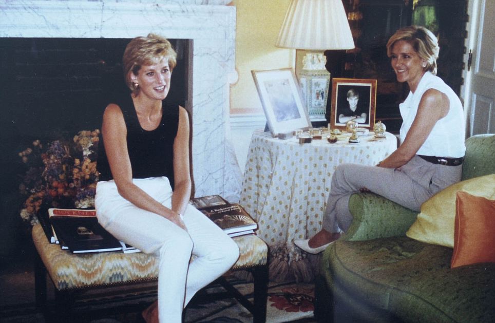 Princess Diana with her friend Susie Kassem