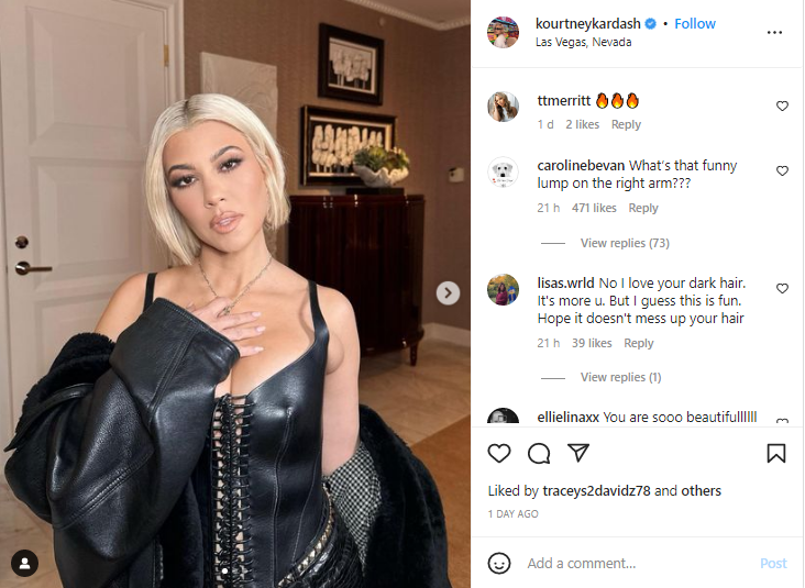 Kourtney Kardashian's Instagram post