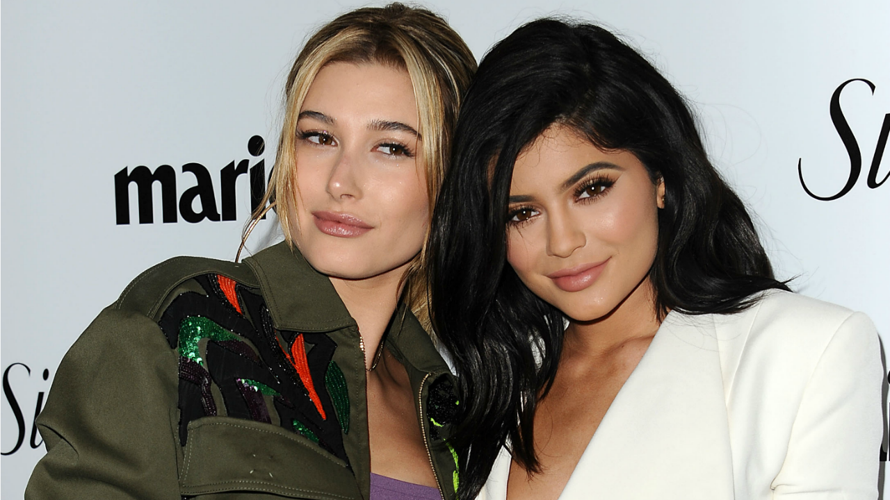 Hailey Bieber with Kylie Jenner